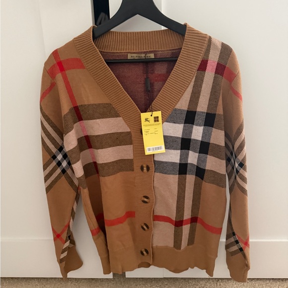 Plaid Button-Up Cardigan Sweater - Picture 2 of 3